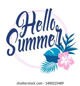 Abstract summer art with extotic  vector illustration