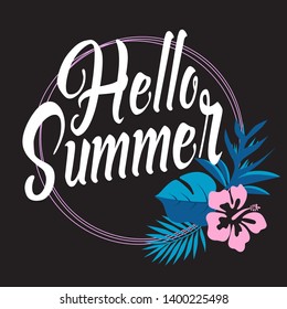 Abstract summer art with extotic  vector illustration