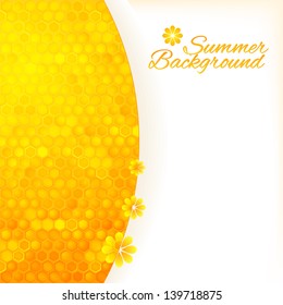 Abstract summer background with circle honey texture
