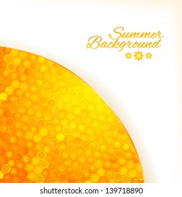 Abstract summer background with circle honey texture