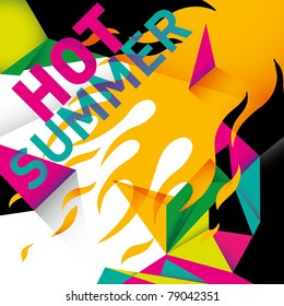 Abstract summer background in color. Vector illustration.