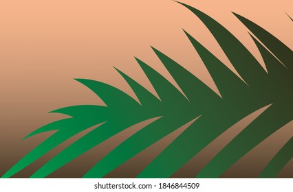 Abstract summer background with decorative leaves