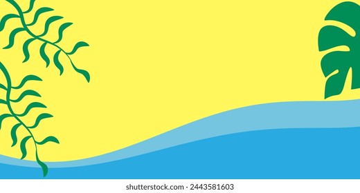 Abstract summer background in flat simple style. Graphic design background.Vector.