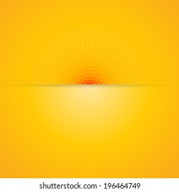 Abstract summer background with hot yellow & orange color tones