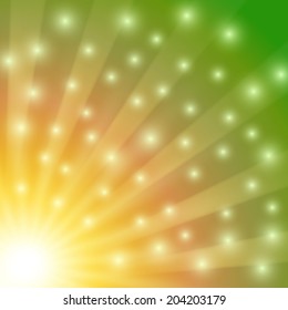 Abstract summer background with lights 