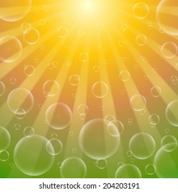 Abstract summer background with lights