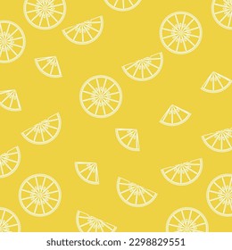 abstract summer background, orange fruit line pattern with interesting shapes. vector illustration for banner, greeting card, social media, web.