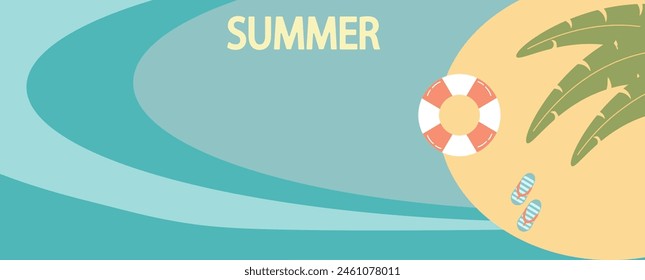 Abstract summer background. Patterns in flat style for posters, covers, flyers, banners.