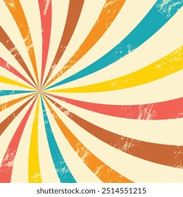 Abstractas fondo de verano. Diseño de sol retro. Ilustración vectorial