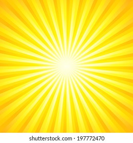 Abstract summer background, sunburst design