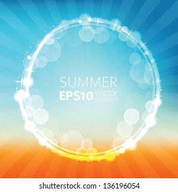 Abstract summer background, sunny beach - vector illustration