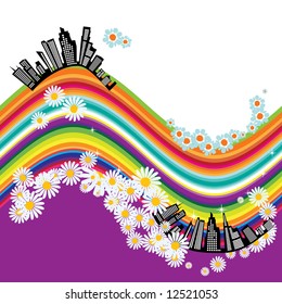 Abstract summer background, urban