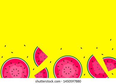 Abstract Summer Background with Watermelon. Vector Illustration. EPS10