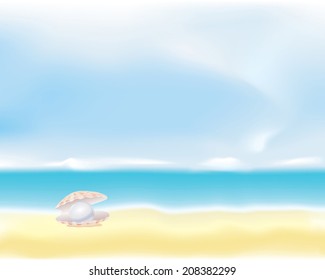 abstract summer background with yellow beach