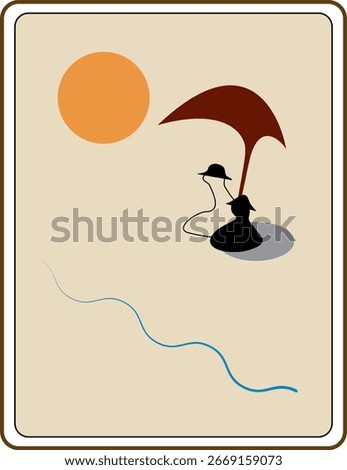 Abstract summer beach art done in vector