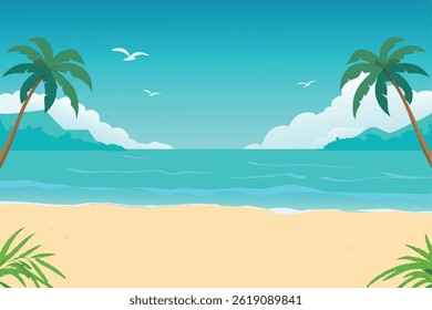 Abstract summer beach vector background.