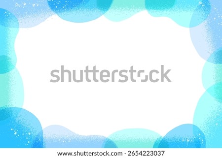 Abstract Summer Blue Frame Background with Cool and Refreshing Gradients