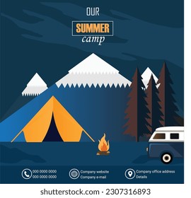 Abstract Summer Camp Design Template 