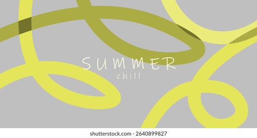 Abstract Summer Chill Background with Curved Lines