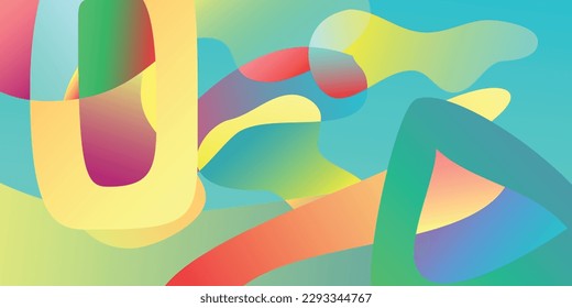 Abstract Summer Color Pop Background Gradient