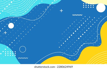 Pancarta de plantillas de color de verano abstracto con color de gradiente y fondo de tecnología de puntogramas pequeños Diseño con forma líquida vectorial