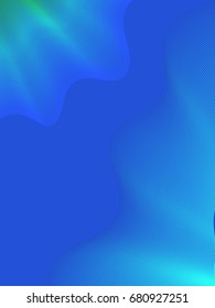 Abstract summer colors graphic design with two shapes of parallel blue curve lines. Wavy ripple pattern, silk effect. Print, texture. Cover or banner layout template background.