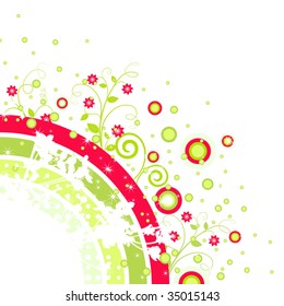 Abstract summer composition beautiful frame. Vector illustration. Fixed version.