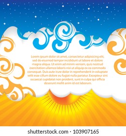 Abstract summer design sky background