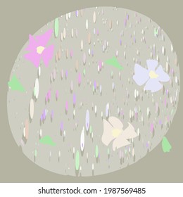 Resumen de fondo floral de verano en estilo doodle - vector.
