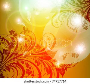 Abstract summer floral background. eps 10.