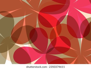 Abstract summer flower floral red minimal plant pattern orange presentation background. vector illustration.