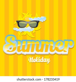 abstract summer funny background with sunglasses. vector illustration