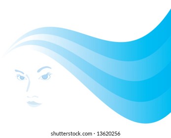Abstract summer girl