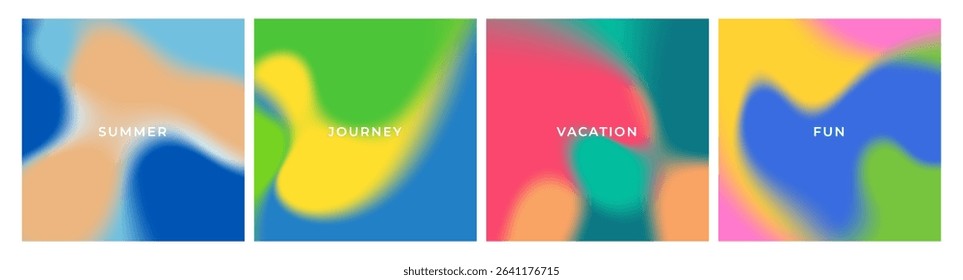 Abstract Summer Gradient Background. Color Posters Design. Vector Pastel Gradation