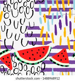 Abstract summer hand drawn background.