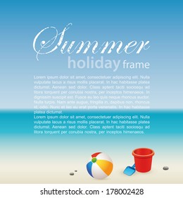 abstract summer holiday vacations background with special objects
