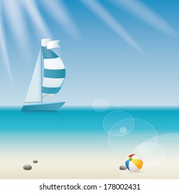abstract summer holiday vacations background with special objects