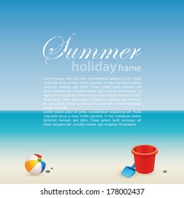 abstract summer holiday vacations background with special objects