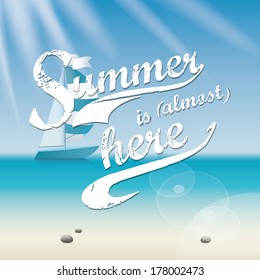 abstract summer holiday vacations background with special objects
