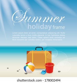 abstract summer holiday vacations background with special objects