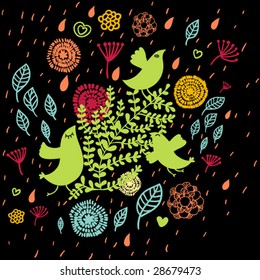 abstract summer illustration in vector
