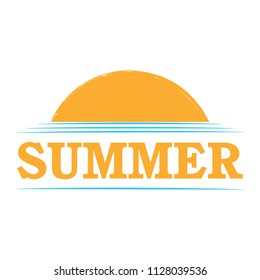 Abstract summer label