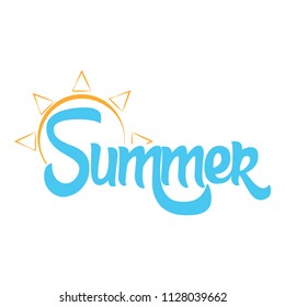 Abstract summer label