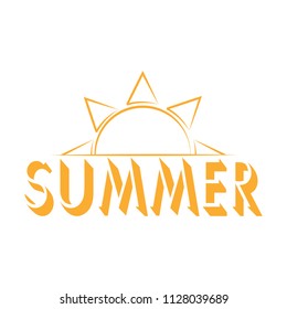 Abstract summer label
