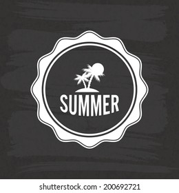 abstract summer label on a special background