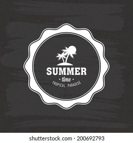 abstract summer label on a special background