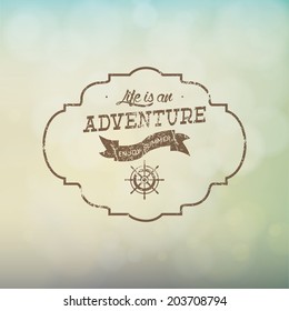 abstract summer label on a special background