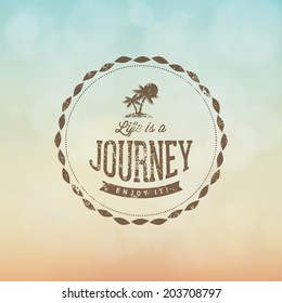 abstract summer label on a special background