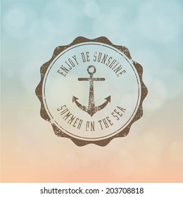 abstract summer label on a special background