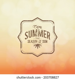 abstract summer label on a special background